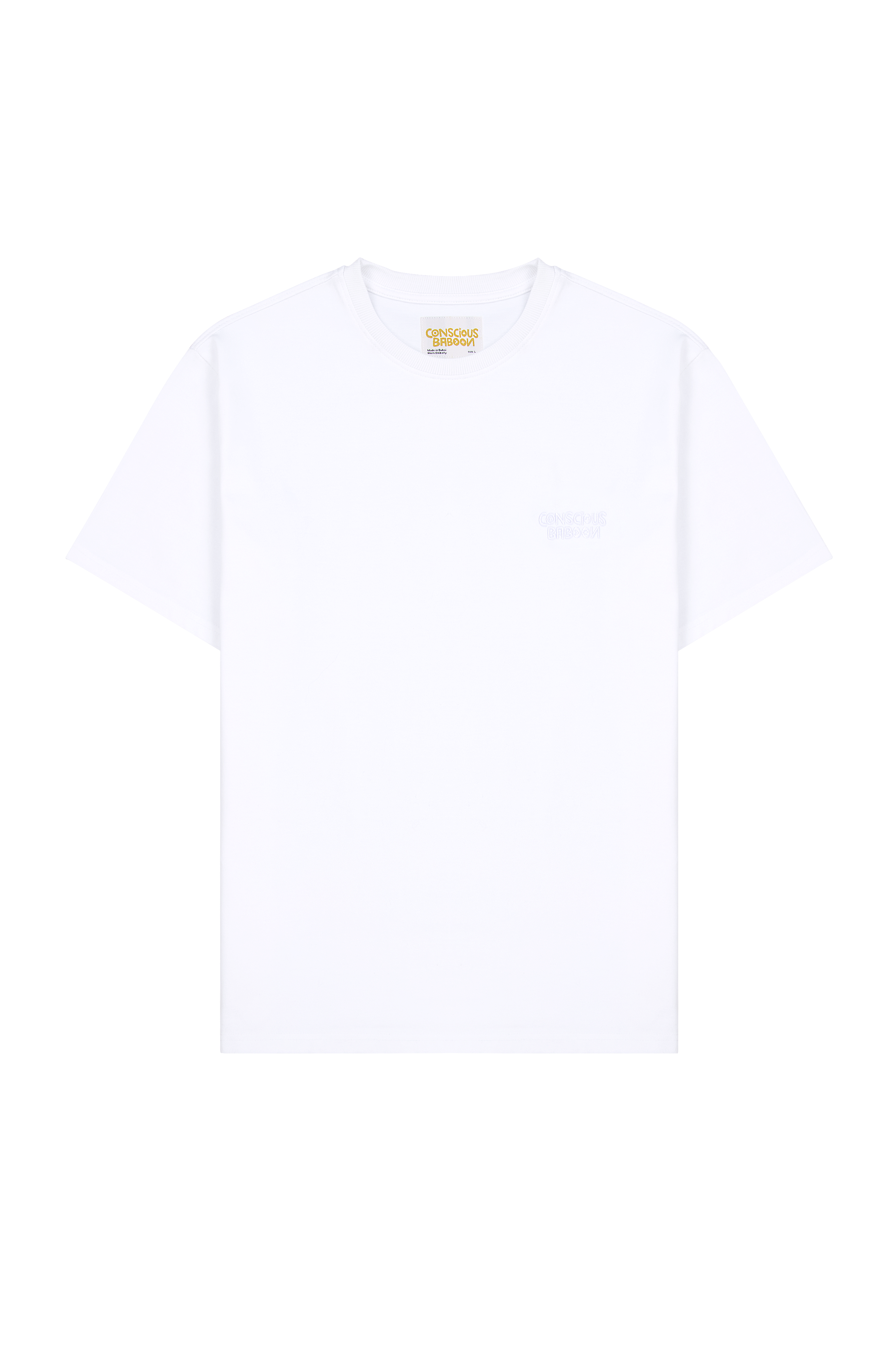 White Tee - All-Day Comfort for Everyday Athletes – Conscious Baboon